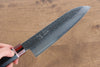 Seisuke VG10 Damascus Santoku  180mm Black Pakka wood Handle - Japannywholesale