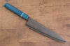 Seisuke VG5 Nashiji black dye Gyuto  210mm Blue Canvas Micarta Handle - Japannywholesale