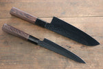 Sakai Takayuki Sakai Takayuki  Kurokage VG10 Hammered Teflon Coating Santoku & Petty 150mm  with Wenge Handle Set - Japannywholesale