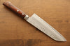 Kunihira Sairyu VG10 Damascus Santoku  170mm Mahogany Handle - Japannywholesale