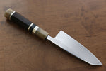 Jikko Shiko White Steel Kiritsuke Deba  120mm Ebony with Double Ring Handle - Japannywholesale