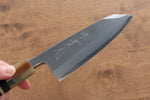 Jikko Shiko White Steel Kiritsuke Deba  120mm Ebony with Double Ring Handle - Japannywholesale