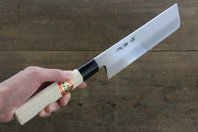 Sakai Takayuki Kasumitogi White Steel Usuba  Magnolia Handle - Japannywholesale