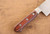 Seisuke Mokusei ZA-18 Mirrored Finish Damascus Gyuto  210mm Brown Pakka wood Handle - Japannywholesale