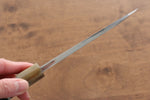 Jikko Shiko White Steel Kiritsuke Deba  120mm Ebony with Double Ring Handle - Japannywholesale