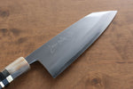 Jikko Shiko White Steel Kiritsuke Deba  150mm Ebony with Double Ring Handle - Japannywholesale