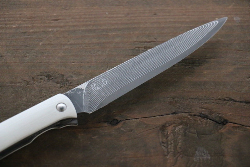 Switchblade Style Knife for Steak - TAKESHI SAJI - R2 Damascus Stee