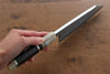 Jikko Shiko White Steel Kiritsuke Deba  150mm Ebony with Double Ring Handle - Japannywholesale