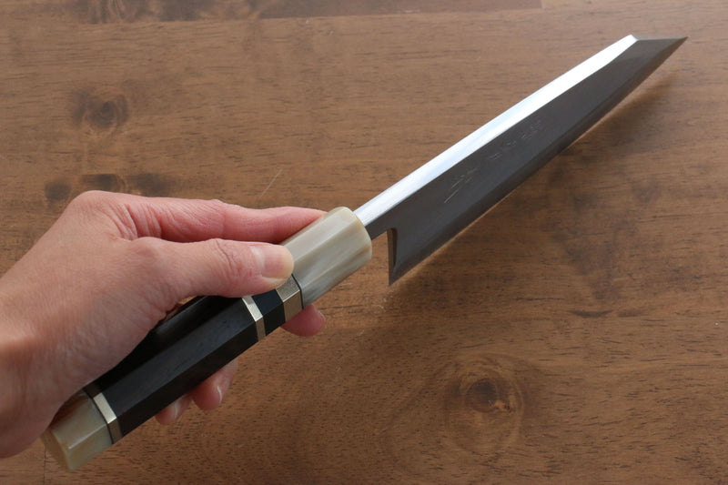 Jikko Shiko White Steel Kiritsuke Deba  150mm Ebony with Double Ring Handle - Japannywholesale