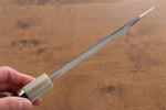 Jikko Shiko White Steel Kiritsuke Deba  150mm Ebony with Double Ring Handle - Japannywholesale