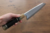 Jikko Shiko White Steel Kiritsuke Deba  180mm Ebony with Double Ring Handle - Japannywholesale