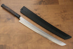 Sakai Takayuki Zangetsu Enten Silver Steel No.3 Damascus Sakimaru Yanagiba  330mm Wenge with Double Water Buffalo Ring Handle with Sheath - Japannywholesale