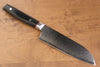 Seisuke Saiun VG10 Damascus Santoku  170mm Black Micarta Handle - Japannywholesale