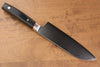 Seisuke Saiun VG10 Damascus Santoku  170mm Black Micarta Handle - Japannywholesale