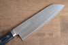 Kunihira Kokuryu VG10 Hammered Santoku  170mm Navy blue Pakka wood Handle - Japannywholesale