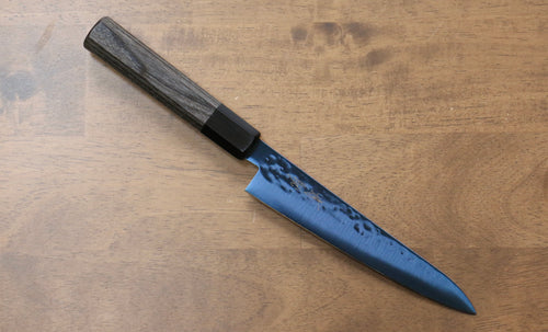 Seisuke SK-85 Ion plating Hammered Petty-Utility  150mm Gray Pakka wood Handle - Japannywholesale