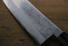 Takayuki Iwai Blue Steel No.2 Damascus Santoku  170mm Shitan Handle - Japannywholesale