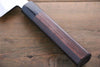 Takayuki Iwai Blue Steel No.2 Damascus Santoku  170mm Shitan Handle - Japannywholesale