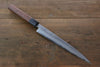 Takayuki Iwai Blue Steel No.2 Damascus Yanagiba  200mm Shitan Handle - Japannywholesale