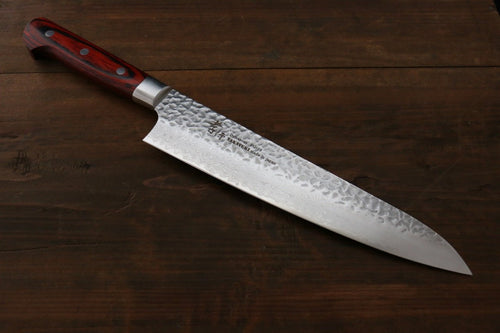 Sakai Takayuki VG10 33 Layer Damascus Gyuto  240mm Mahogany Pakka wood Handle - Japannywholesale