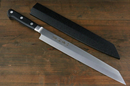Sakai Takayuki Grand Chef Swedish Steel-stn Sujihiki  300mm with Sheath - Japannywholesale