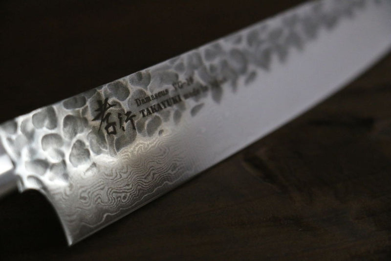 Sakai Takayuki VG10 33 Layer Damascus Petty-Utility  150mm Mahogany Pakka wood Handle - Japannywholesale