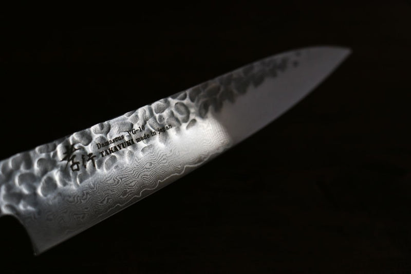 Sakai Takayuki VG10 33 Layer Damascus Petty-Utility  150mm Mahogany Pakka wood Handle - Japannywholesale