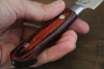 Sakai Takayuki VG10 33 Layer Damascus Petty-Utility  80mm Mahogany Pakka wood Handle - Japannywholesale