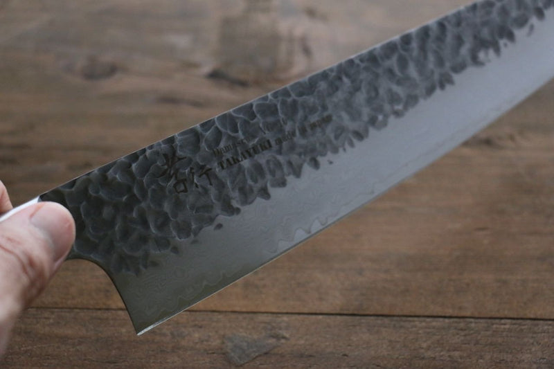 Sakai Takayuki VG10 33 Layer Damascus Gyuto  210mm Mahogany Pakka wood Handle - Japannywholesale