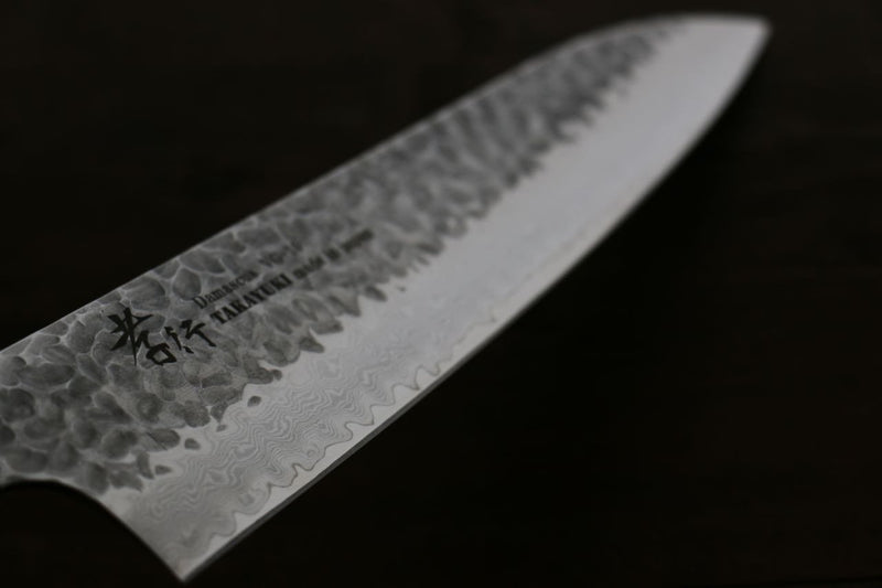 Sakai Takayuki VG10 33 Layer Damascus Gyuto  210mm Mahogany Pakka wood Handle - Japannywholesale