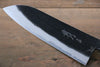 Takayuki Iwai Blue Steel No.2 Kurouchi Santoku  165mm Shitan Handle - Japannywholesale