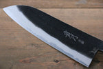 Takayuki Iwai Blue Steel No.2 Kurouchi Santoku  165mm Shitan Handle - Japannywholesale