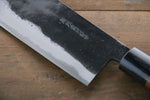 Takayuki Iwai Blue Steel No.2 Kurouchi Nakiri  165mm Shitan Handle - Japannywholesale