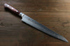 Sakai Takayuki VG10 33 Layer Damascus Sujihiki  240mm Mahogany Pakka wood Handle - Japannywholesale