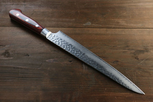 Sakai Takayuki VG10 33 Layer Damascus Sujihiki  240mm Mahogany Pakka wood Handle - Japannywholesale