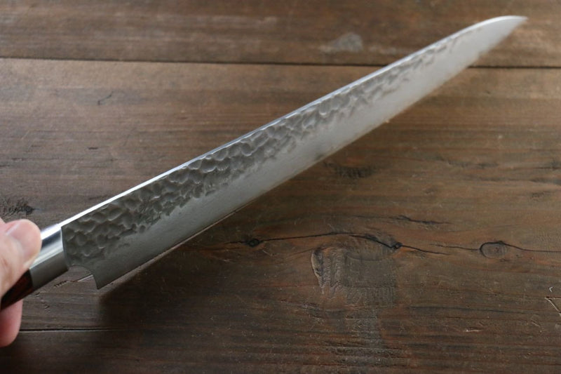 Sakai Takayuki VG10 33 Layer Damascus Sujihiki  240mm Mahogany Pakka wood Handle - Japannywholesale