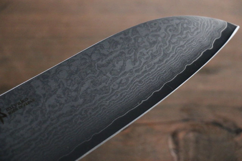 Miyako AUS8 33 Layer Damascus Santoku  165mm - Japannywholesale