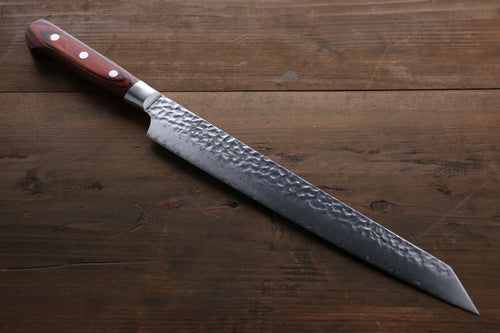 Sakai Takayuki VG10 33 Layer Damascus Kengata Yanagiba  270mm Mahogany Pakka wood Handle - Japannywholesale