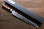 Sakai Takayuki VG10 33 Layer Damascus Kengata Yanagiba  270mm Mahogany Pakka wood Handle - Japannywholesale