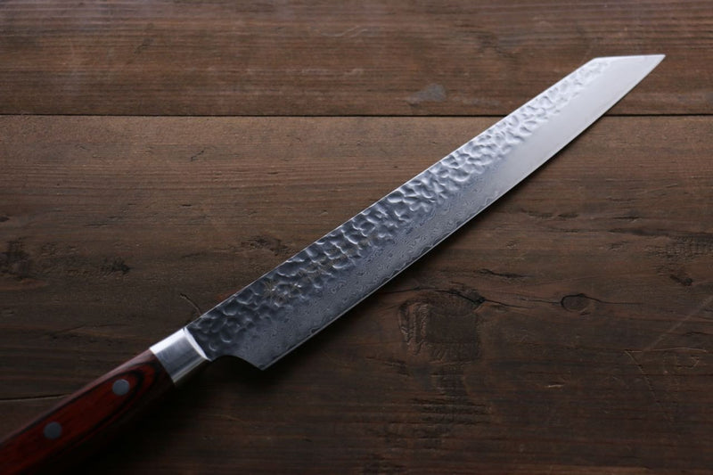 Sakai Takayuki VG10 33 Layer Damascus Kengata Yanagiba  270mm Mahogany Pakka wood Handle - Japannywholesale