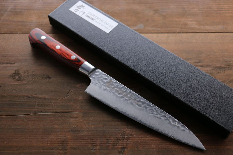 Sakai Takayuki VG10 33 Layer Damascus Gyuto  180mm Mahogany Pakka wood Handle - Japannywholesale