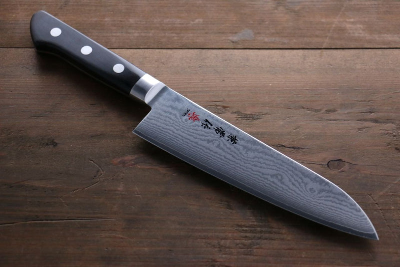 Kanetsune VG10 33 Layer Damascus Santoku  180mm Pakka wood Handle - Japannywholesale