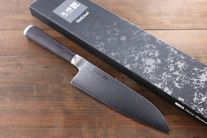 Miyako AUS8 33 Layer Damascus Santoku  180mm - Japannywholesale