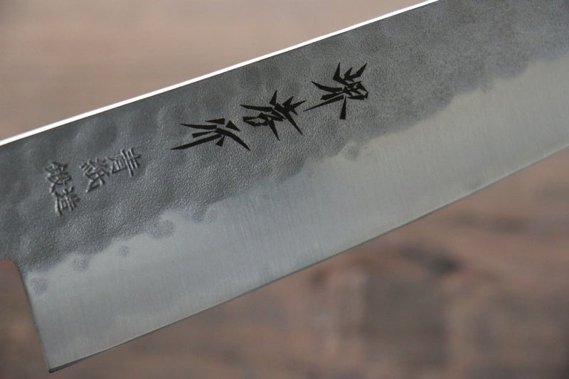 Sakai Takayuki Blue Steel Hammered 3 Layer Santoku  165mm - Japannywholesale