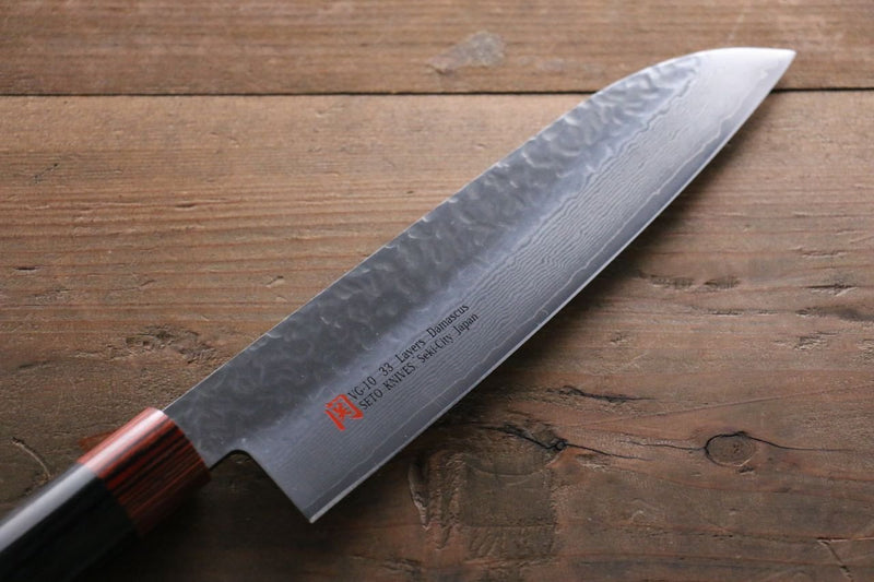 Iseya VG10 Damascus Santoku  180mm - Japannywholesale