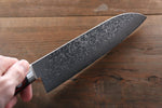 Yoshimi Kato VG10 nickel Damascus Santoku Japanese Chef Knife 180mm - Japannywholesale