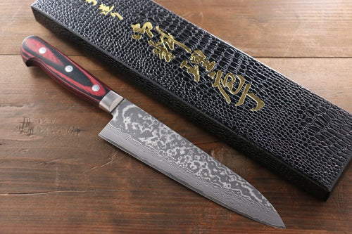 Yoshimi Kato VG10 Black Finish Damascus Japanese Gyuto & Santoku Knife Set - Japannywholesale