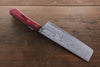 Shigeki Tanaka VG10 17 Layer Damascus Nakiri  160mm Red Pakka wood Handle - Japannywholesale