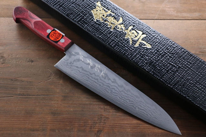 Shigeki Tanaka VG10 17 Layer Damascus Hand Forged Japanese Chef's Gyuto Knife 180mm - Japannywholesale