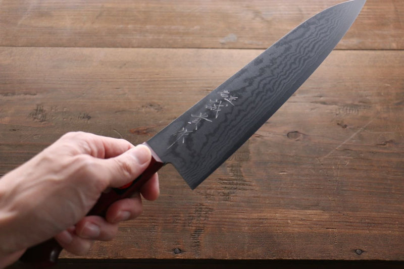 Shigeki Tanaka VG10 17 Layer Damascus Hand Forged Japanese Chef's Gyuto Knife 180mm - Japannywholesale